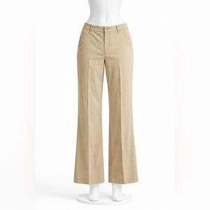Liverpool Los Angeles Kelsey Trouser 14 Wide Leg Tan Cropped Dress Pants Work